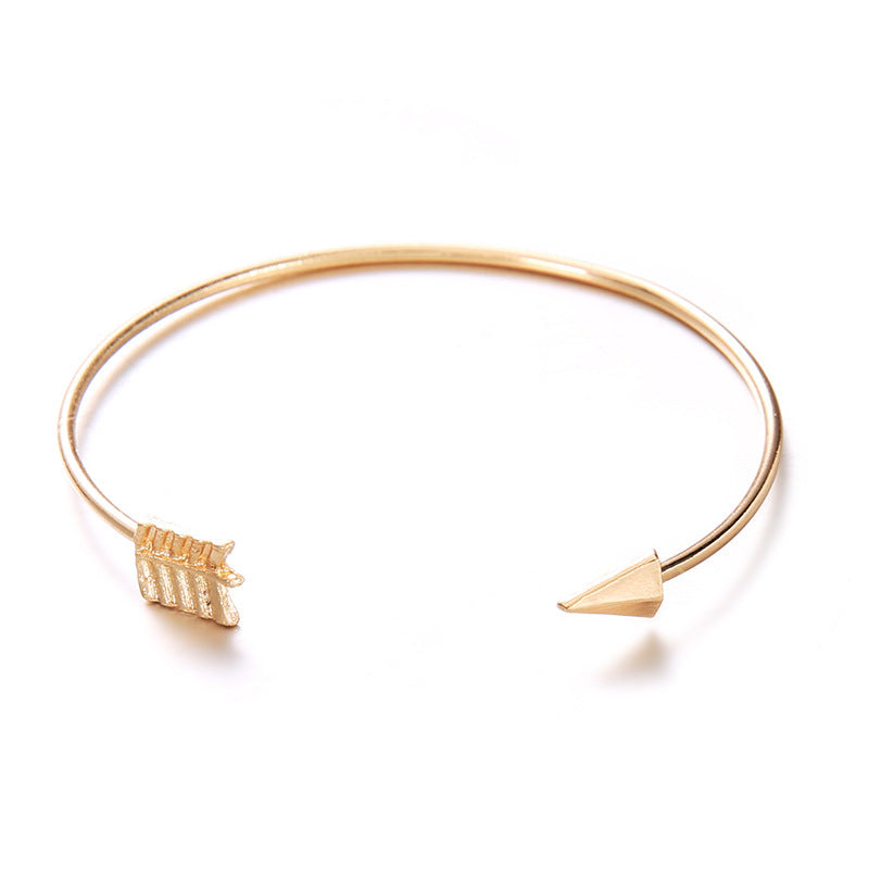 Women's Vintage Cuff Bracelet - Arrow Knotted Design for a Unique and Stylish Look