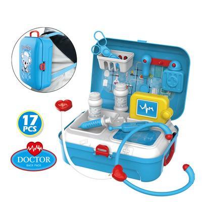 17PCS Children's Pretend Play Doctor Toy Set – Educational Medical Kit for Kids, Role Play Doctor Set, Fun Toy Set for Boys & Girls