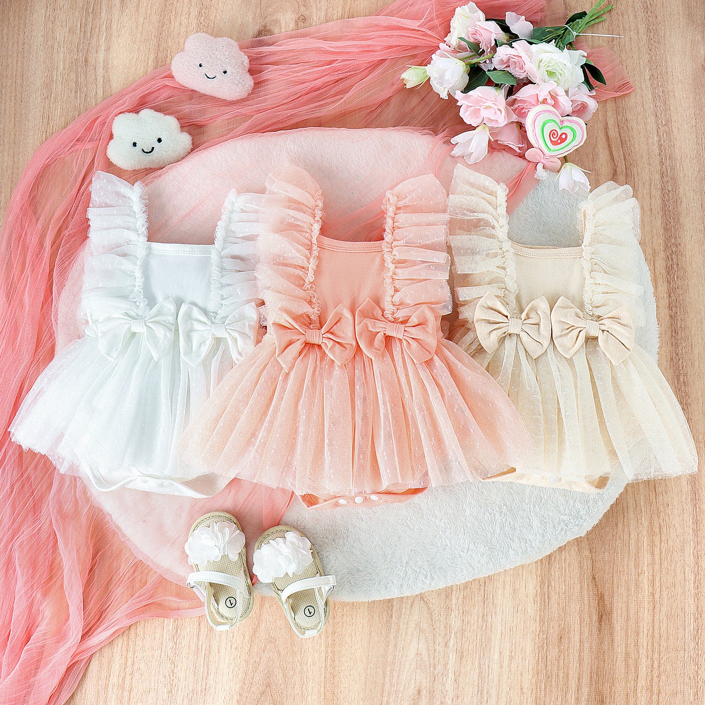 Jumpsuit Baby Princess Dress – Net Skirt Baby Body Pants Outfit, Cute Baby Skirt and Jumpsuit Set