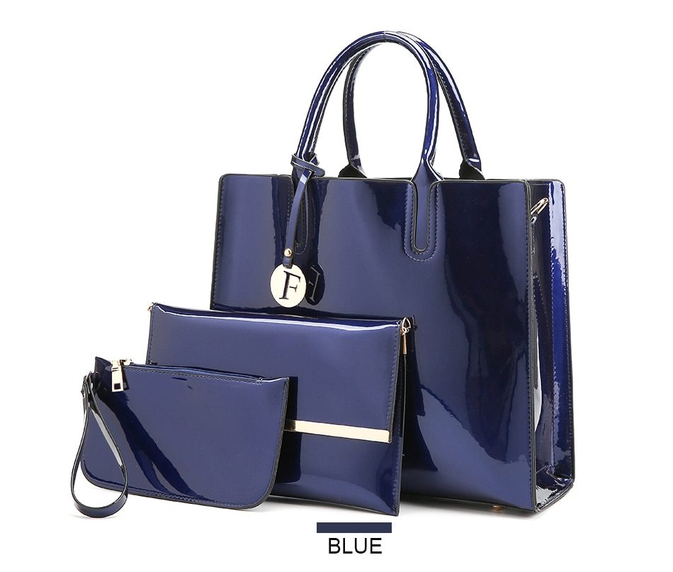 3-Piece Leather Handbag Set – Stylish and Versatile Women's Bags