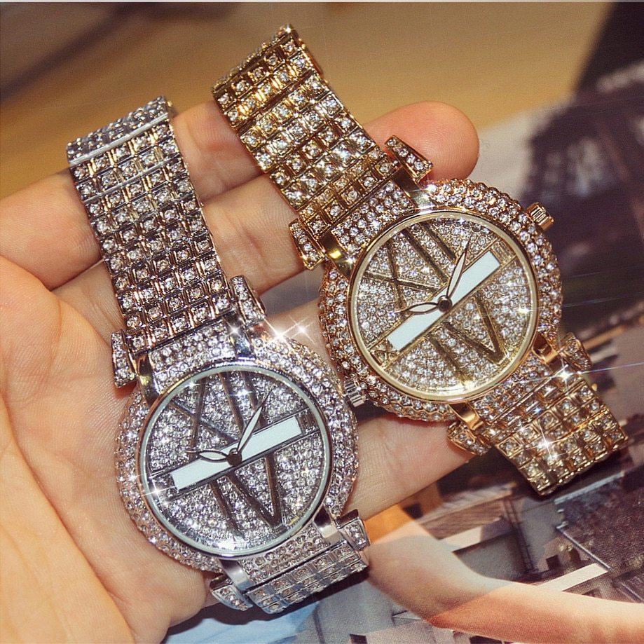 Luxury Diamond Women’s Watch - Fashion Brand Stainless Steel Bracelet Quartz Wristwatch