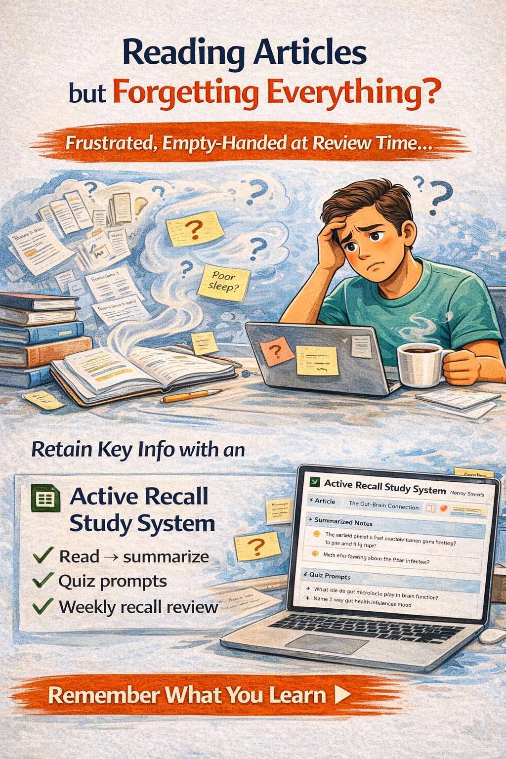 Active Recall Study System | Read Less, Remember More
