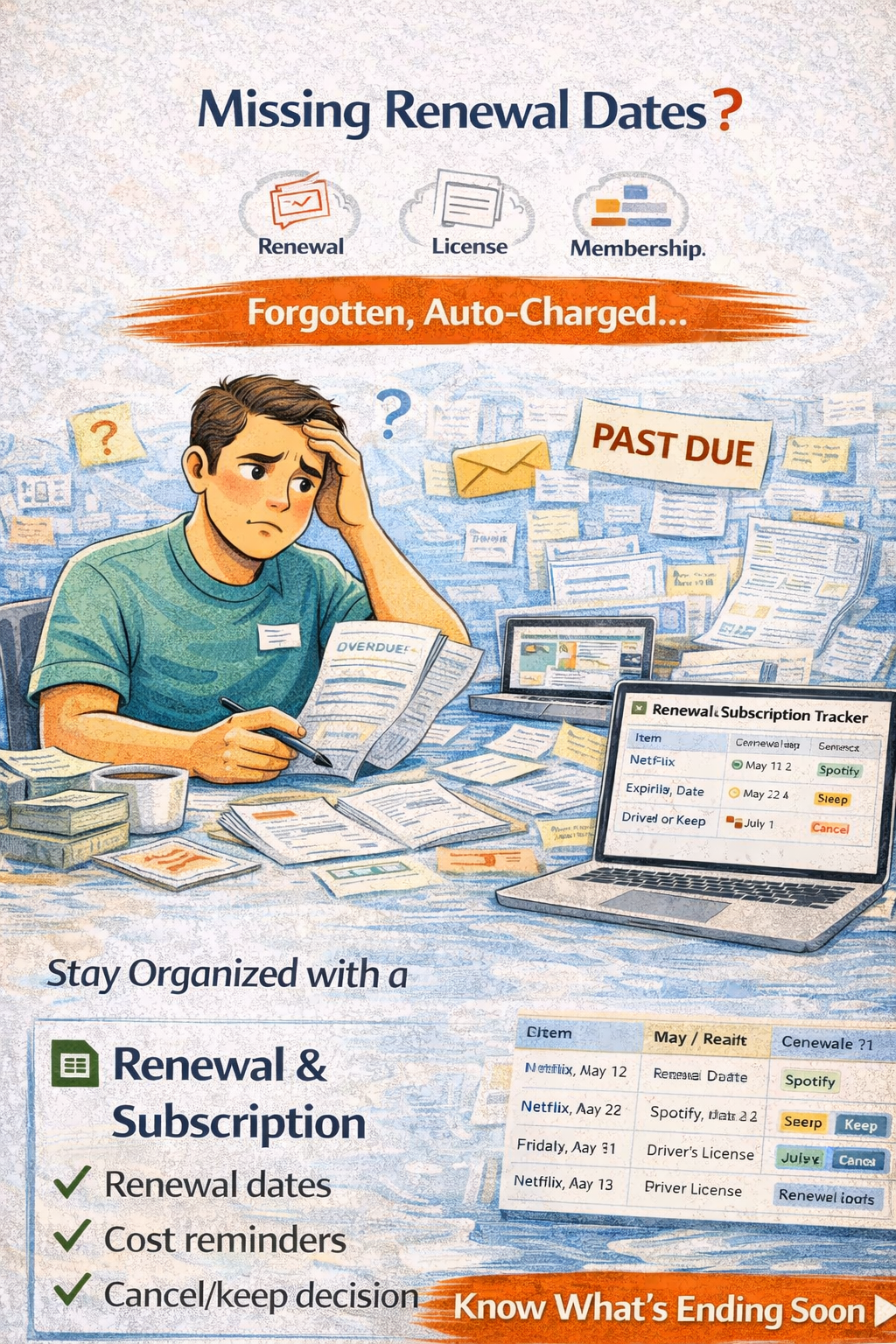 Renewal & Subscription Tracker | Stay Ahead of Renewals, Save Money