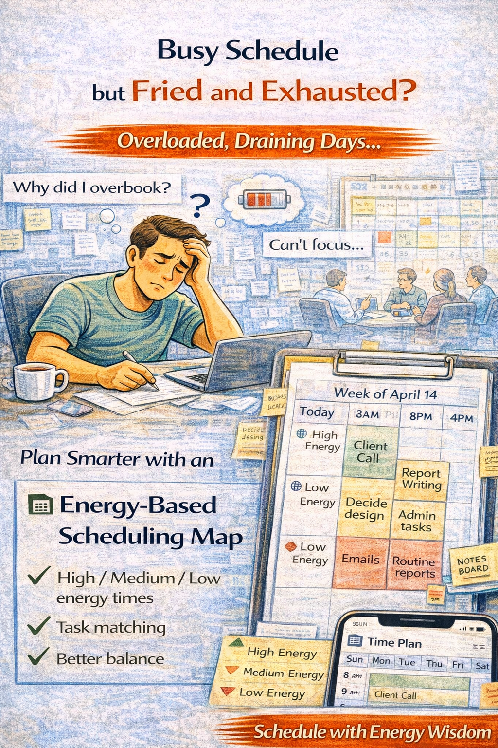 Energy-Based Scheduling Map | Work With Your Energy, Reduce Burnout