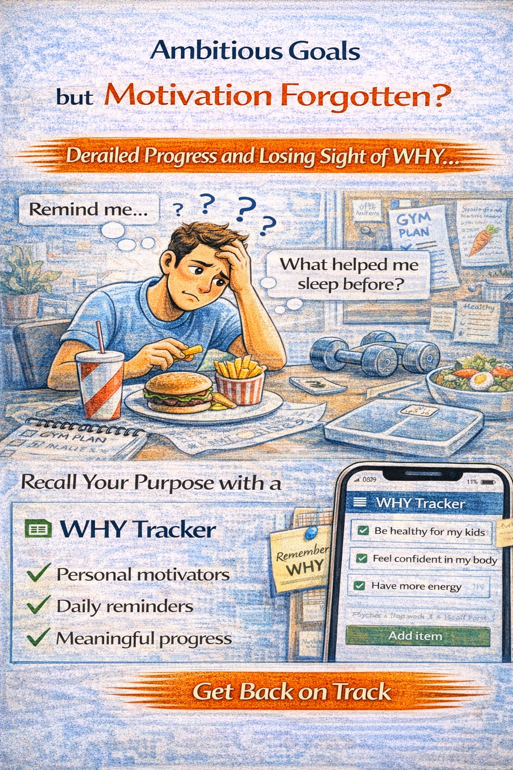 Personal "Why" Reinforcement Dashboard | Remember Why You Started