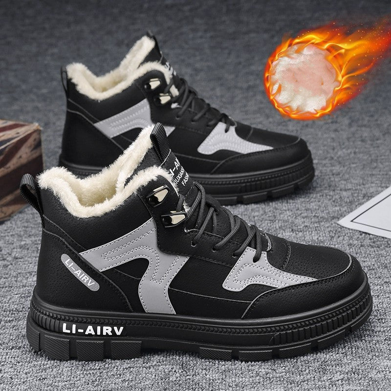 Winter Velvet Warm Ankle Boots for Men – Anti-cold, Subzero Snow Boots for Outdoor Walking and Running