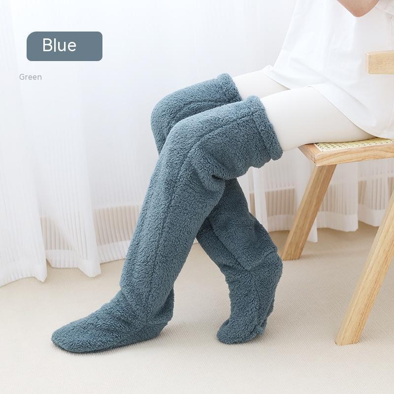 Over-the-Knee Fuzzy Socks for Women – Warm Winter Long Sleeping & Lounge Socks