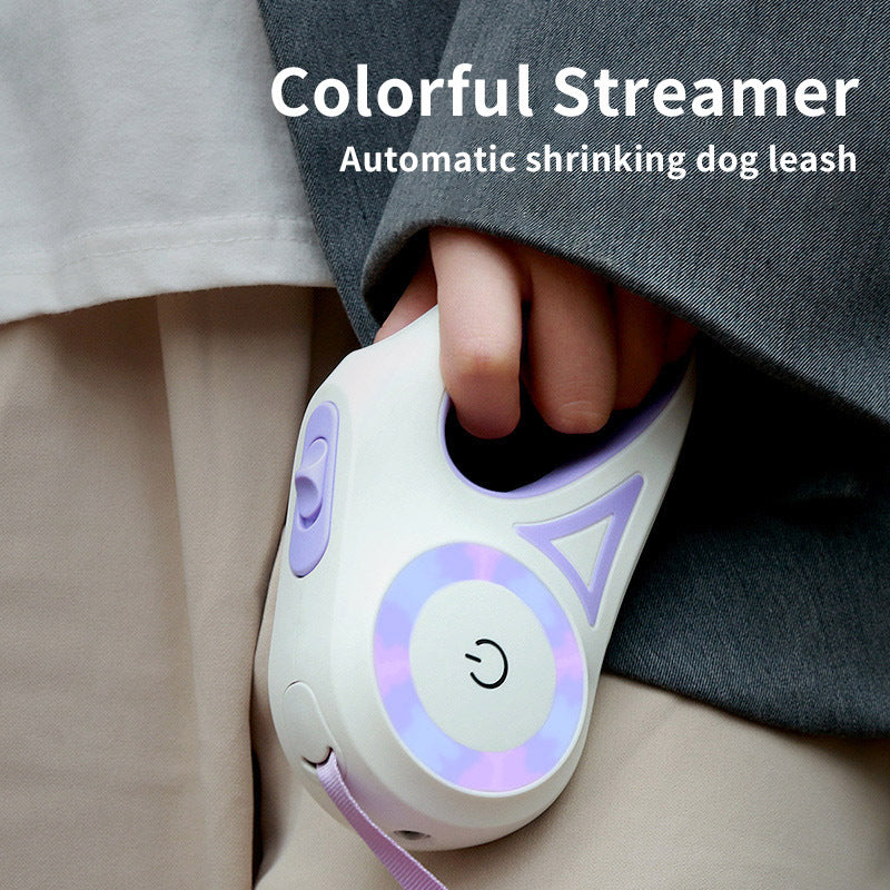 Premium LED Spotlight Dog Leash - Retractable Safety System with Illuminated Collar for Night Walks