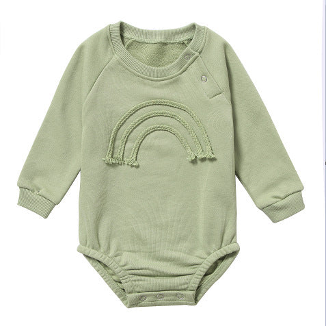 Spring and Autumn Baby Romper – Soft Long Sleeve Waffle Knit Romper for Newborns and Infants
