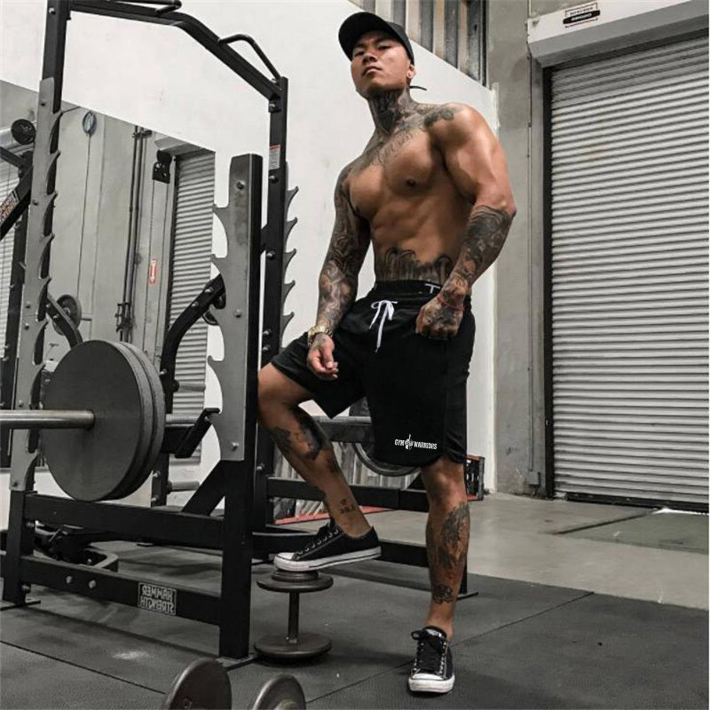 Summer Brand Mesh Quick-Dry Fitness Shorts for Men – Knee-Length Gym Workout Shorts