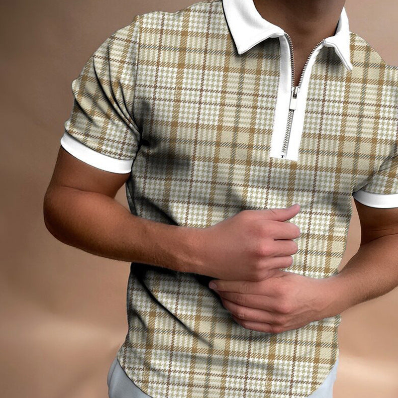 Men's Solid Polo Shirt – Brand Short-Sleeved Summer Shirt for Men
