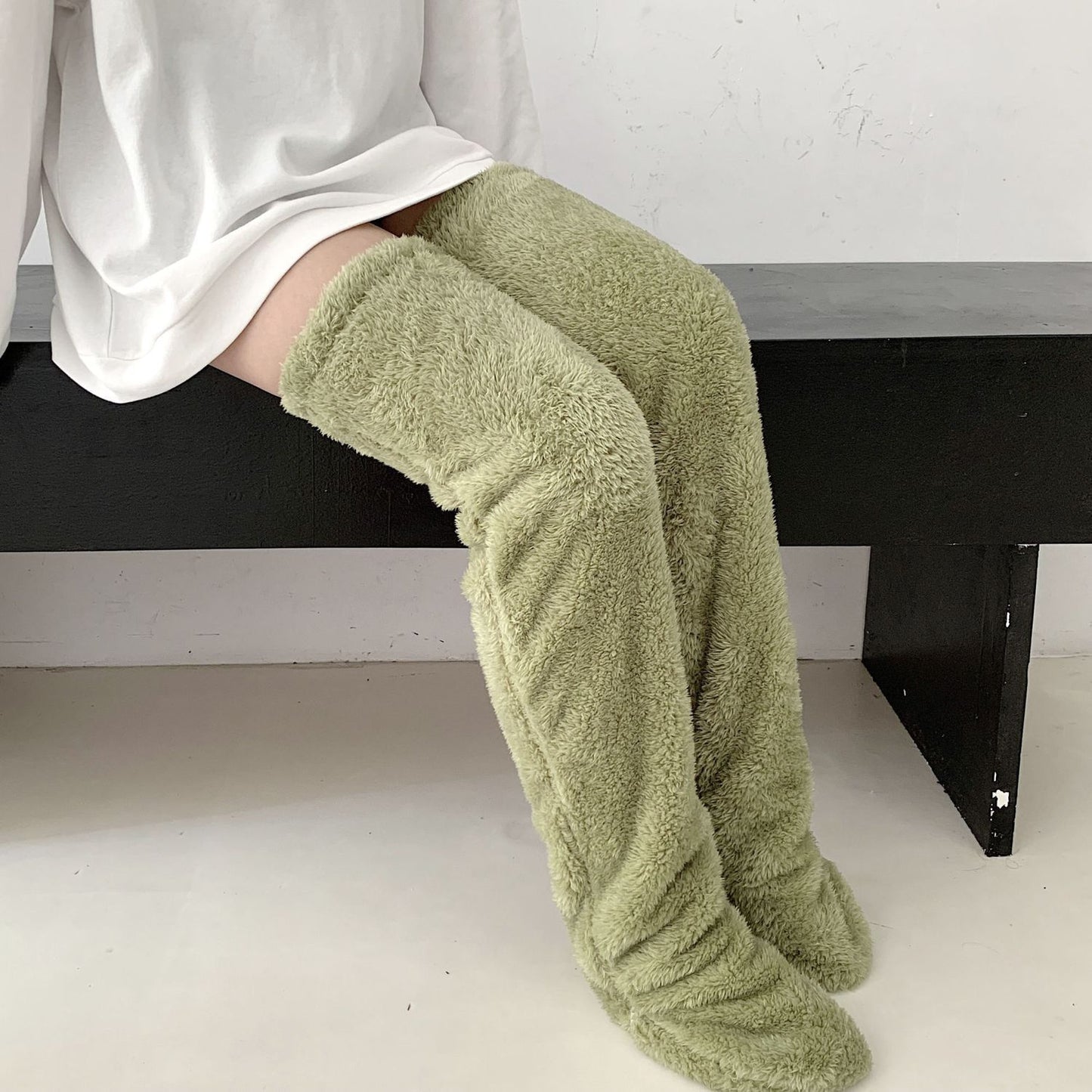 Over-the-Knee Fuzzy Socks for Women – Warm Winter Long Sleeping & Lounge Socks