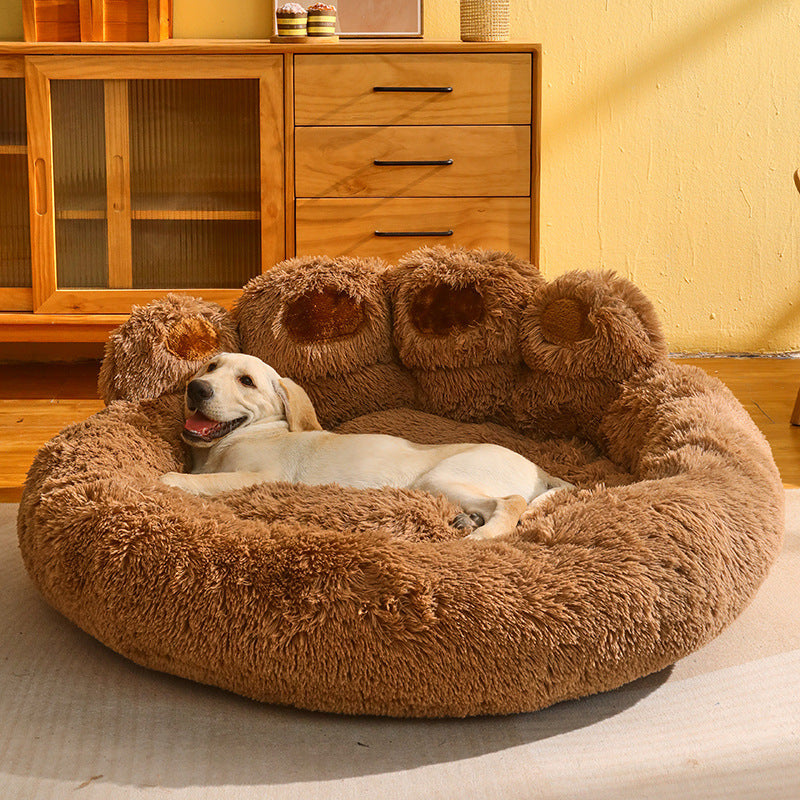 Premium Fleece-Lined Dog Bed - Luxury Sofa Mattress for Medium & Large Dogs