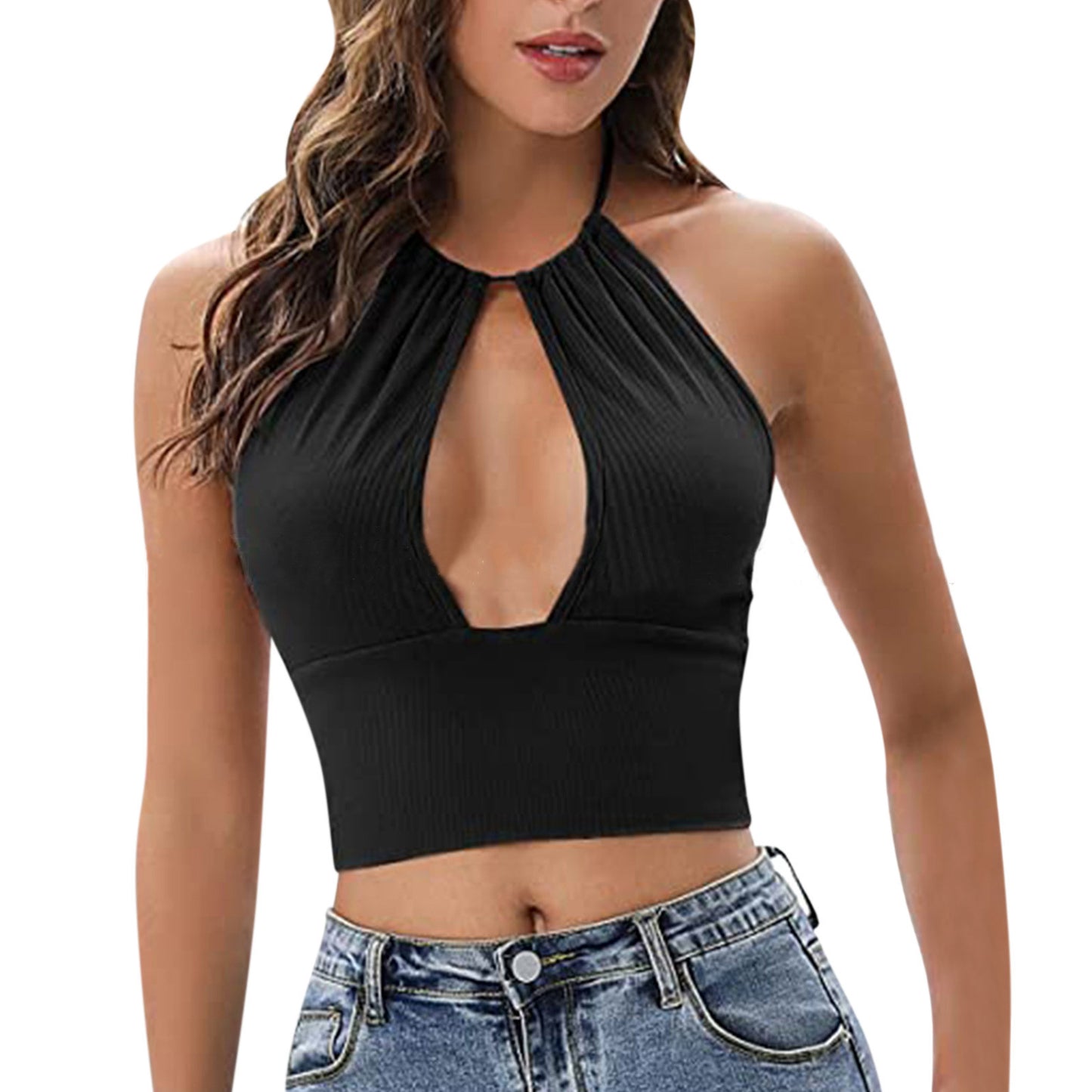 Camisole Halter Top for Women – Sexy Hollow Summer Vest Tops