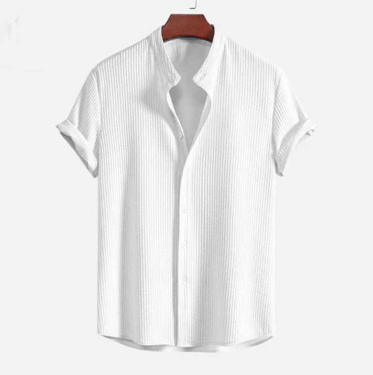 Short Sleeve Loose Shirt Top for Men, Summer Casual Clothing