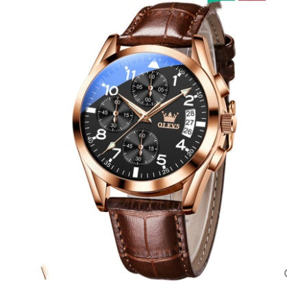 Luxury Men's Waterproof Luminous Quartz Watch - Stylish and Durable Wristwatch for Men