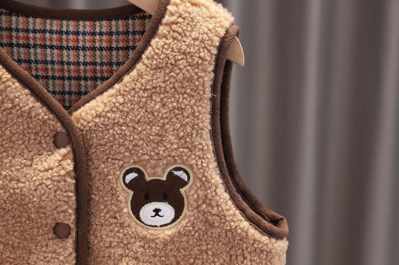 Children's Clothes – Foreign Style Baby Plus Velvet Winter Clothes, Cozy Velvet Baby Outerwear for Cold Weather