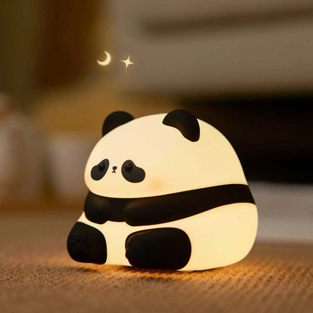 Premium Panda Night Light - Smart Rechargeable Sleep Companion with Timer for Kids' Bedrooms
