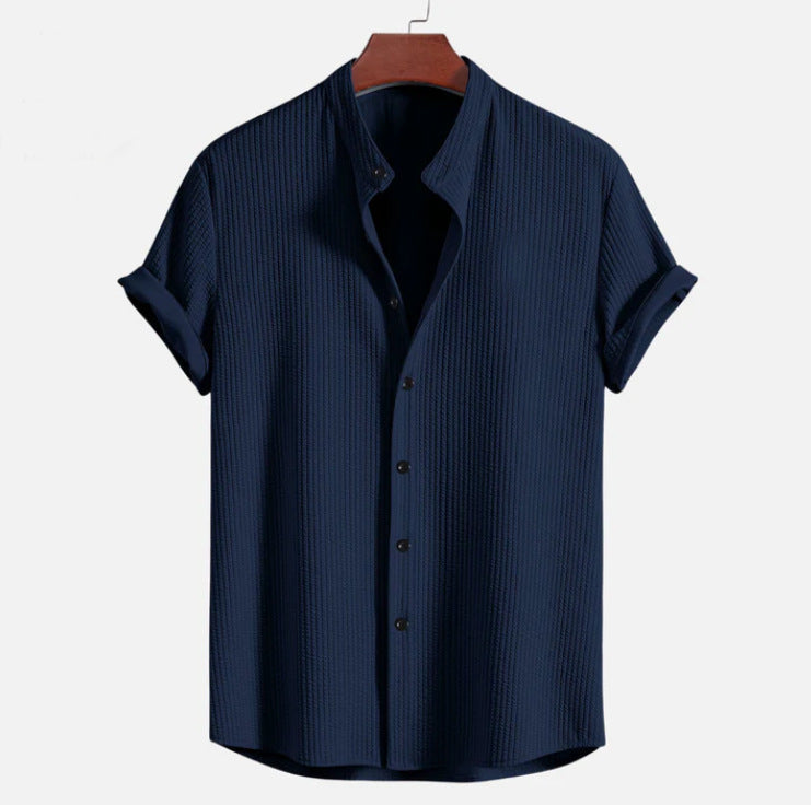 Short Sleeve Loose Shirt Top for Men, Summer Casual Clothing