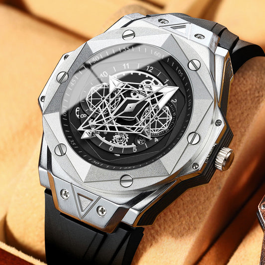 New Creative Fashion Men's Waterproof Silicone Quartz Watch – Stylish and Durable Timepiece for Everyday Wear