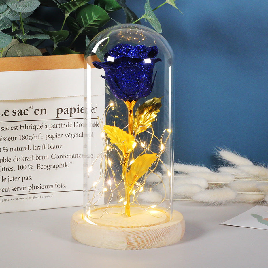 Premium Eternal Rose with LED Light - Enchanted Glass Dome | Perfect Romantic Gift That Lasts Forever