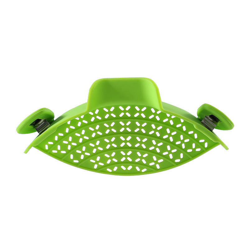 Premium Silicone Pot Drain Stopper - Heat-Resistant Spill Guard & Side Strainer | Kitchen Safety Essential