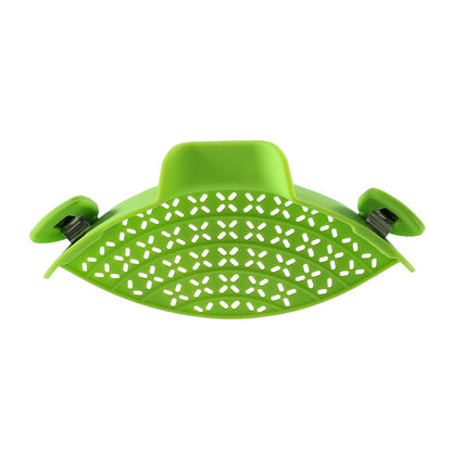 Premium Silicone Pot Drain Stopper - Heat-Resistant Spill Guard & Side Strainer | Kitchen Safety Essential