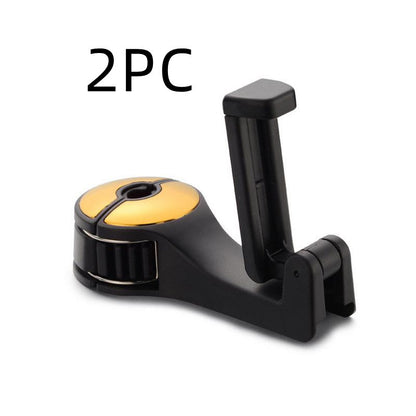 Premium Car Headrest Hook & Phone Holder - Multi-Function Seat Back Organizer with Secure Phone Mount