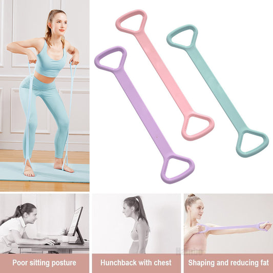 Yoga Fitness Resistance Band – Elastic Stretch Bands for Arm, Back & Shoulder Training, Pilates, Physical Therapy & Stretching