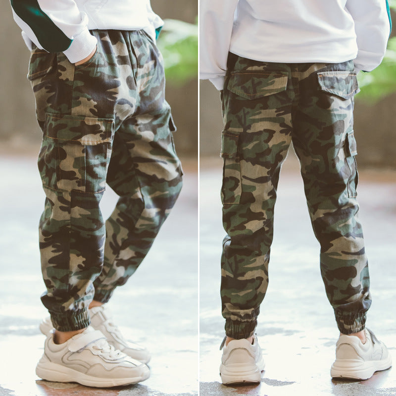 Children's Military Camouflage Casual Trousers – Boys' Sports Pants, Stylish Kids' Camouflage Trousers for Boys