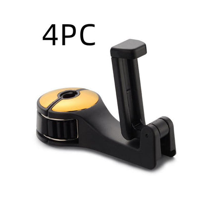 Premium Car Headrest Hook & Phone Holder - Multi-Function Seat Back Organizer with Secure Phone Mount