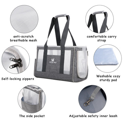 Premium Breathable Pet Carrier Backpack - Large Capacity Travel Bag for Dogs & Cats with Comfort Features