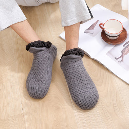 Winter Woolen Socks for Women – Thick, Warm Non-Slip Foot Warmers & Bedroom Slippers
