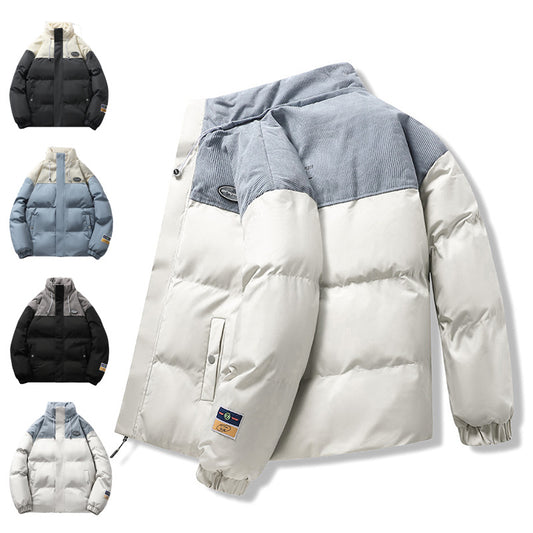 Men's Winter Warm Casual Stand-Up Collar Down Cotton Coat – Fashion Loose Sports Thickened Outwear Coats