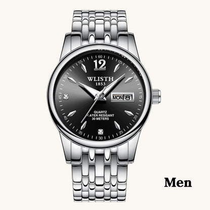 Women’s Rose Gold Stainless Steel Dress Watch – WLISTH Brand Luxury Quartz Wristwatch with Week & Date Display for Ladies