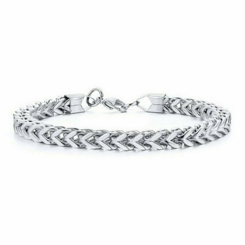 Stylish Men's Stainless Steel Charm Chain Bracelet Personality Male Jewelry