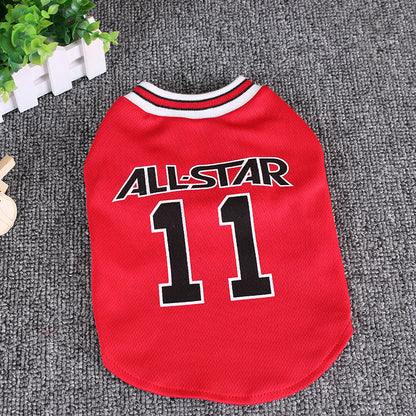 Premium Sports Dog Vest - Stylish Soccer-Themed Pet Apparel for Spring & Summer