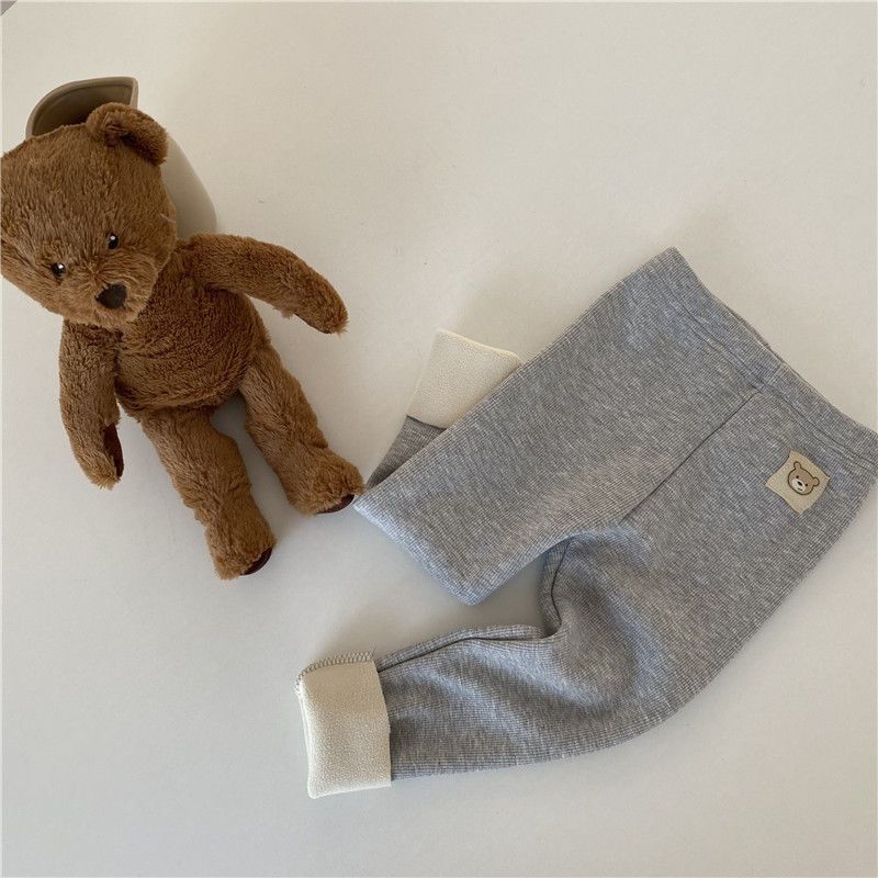 Girls' Single-Layer Fleece-Lined Fashionable Leggings – All-Matching Leggings for Fall and Winter
