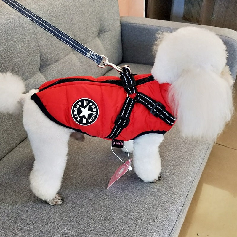 Premium Waterproof Winter Dog Coat with Built-In Harness - All-Weather Protection for All Breeds