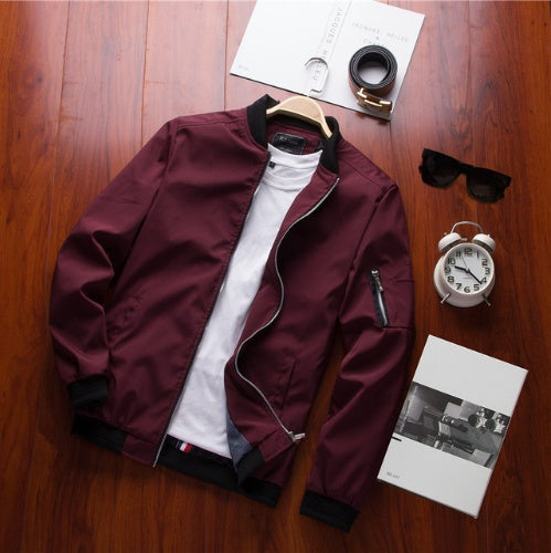 Trendy Casual Men's Baseball Jacket – Youth Fashion Uniform