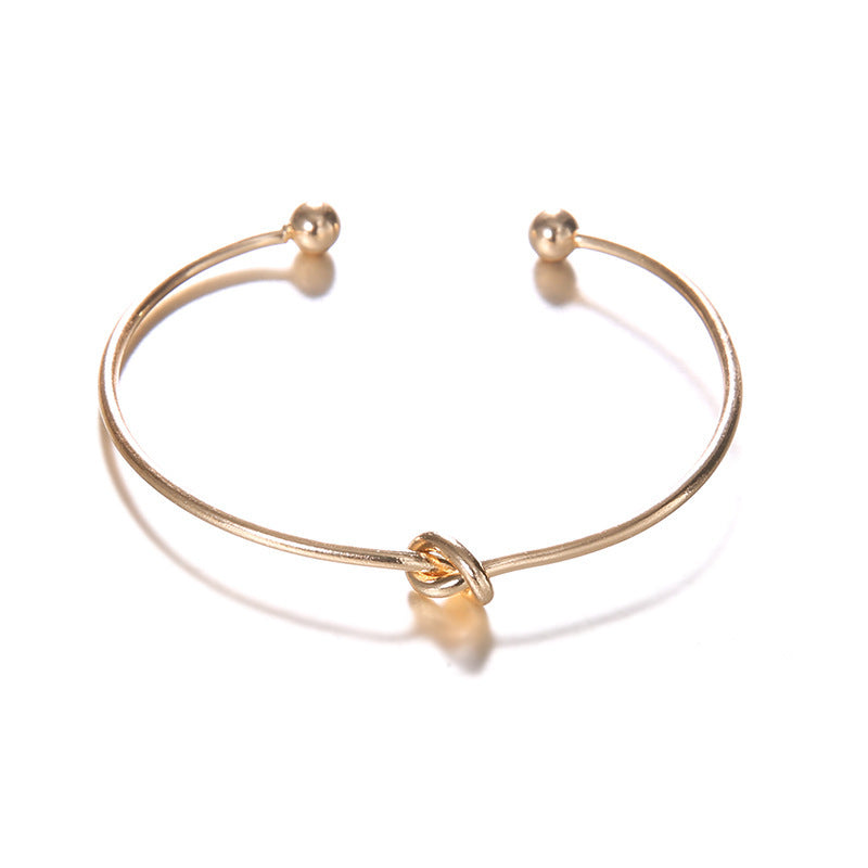 Women's Vintage Cuff Bracelet - Arrow Knotted Design for a Unique and Stylish Look