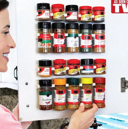 Premium Clip N Store Kitchen Organizer - Space-Saving Spice Rack & Bottle Storage System