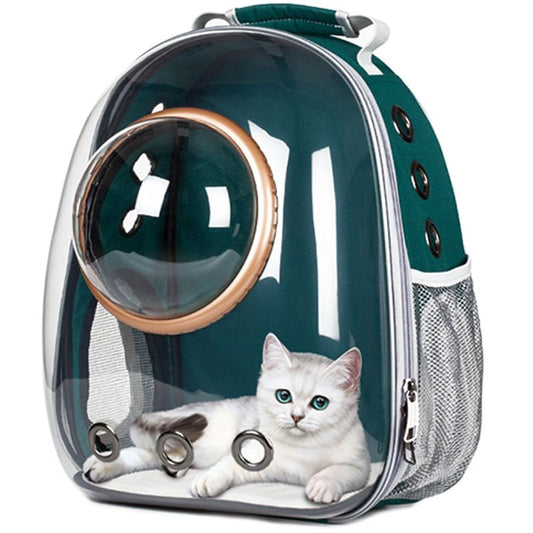 Premium Transparent Cat Carrier Backpack - Space Capsule Design for Safe & Stylish Pet Travel