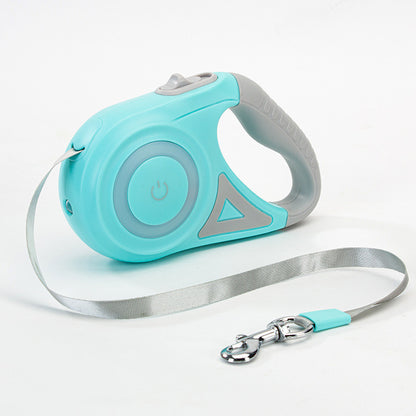 Premium LED Spotlight Dog Leash - Retractable Safety System with Illuminated Collar for Night Walks