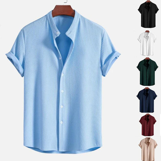 Short Sleeve Loose Shirt Top for Men, Summer Casual Clothing