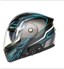 Premium Bluetooth Motorcycle Helmet - Advanced Wireless Communication System with Built-in FM Radio & Audio