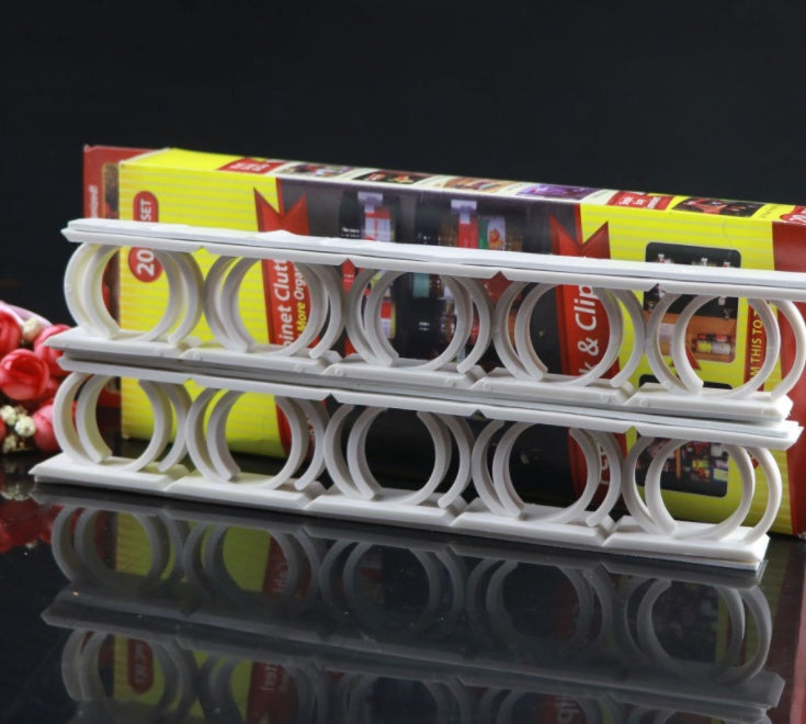Premium Clip N Store Kitchen Organizer - Space-Saving Spice Rack & Bottle Storage System