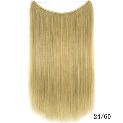 Premium 22-Inch Invisible Wire Hair Extensions - Silky Straight Synthetic Hairpieces | 13 Styles