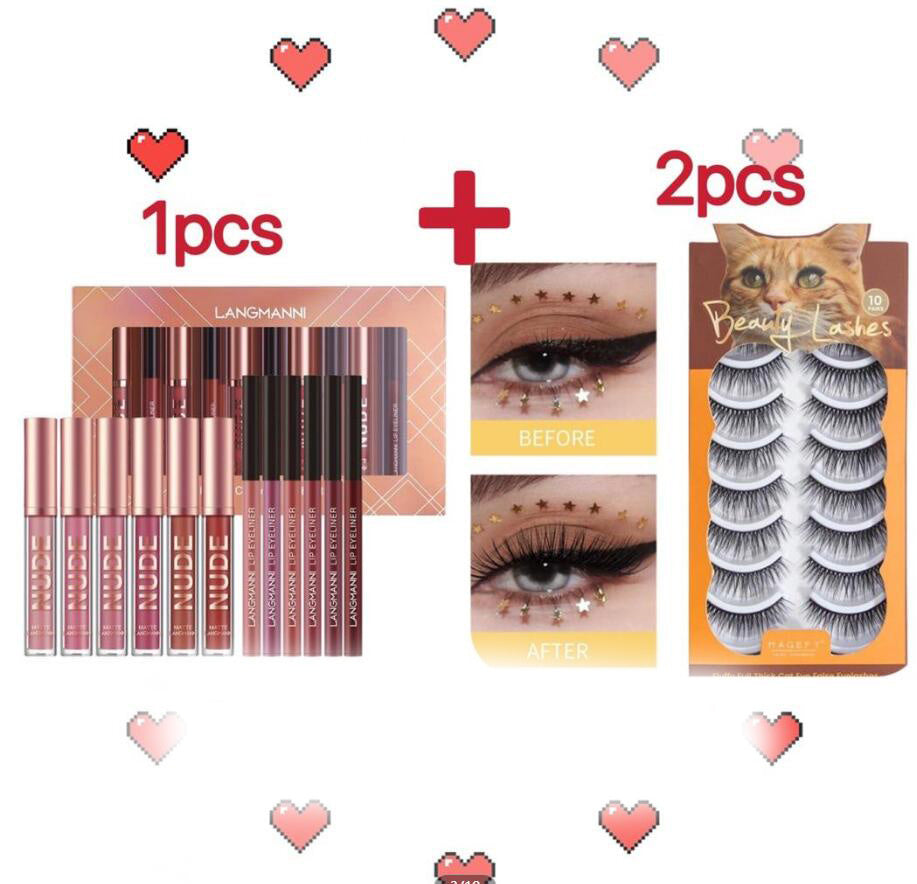 12 Pcs Lipstick & Lip Liner Set – 6 Waterproof Matte Lipsticks + 6 Lip Liner Pens Long Lasting Makeup Gift for Women & Girls