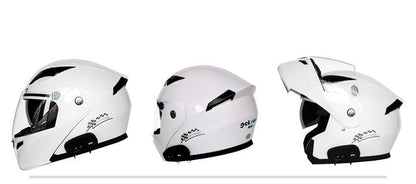 Premium Bluetooth Motorcycle Helmet - Advanced Wireless Communication System with Built-in FM Radio & Audio